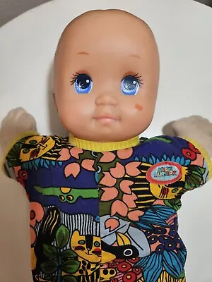 Vintage 1989 Magic Nursery Baby Doll Mattel Original Boy In Jungle Jumper Outfit • $17.99