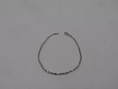 Vintage Sterling Silver Popcorn Rope Chain Bracelet Sz 7.25 Italy #643 • $15