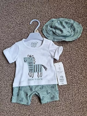 Baby's Newborn Summer All In One Suit And Hat By Fred & Flo • £3.50