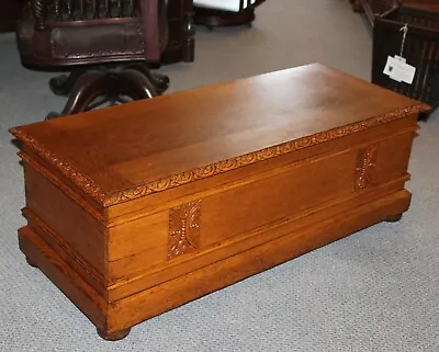 Antique Quarter Sawn Oak Blanket Box – Original Finish • $1695