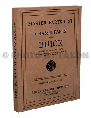 Buick Mechanical Parts Book 1941 1940 1939 1938 1937 1936 1935 Chassis Catalog • $45