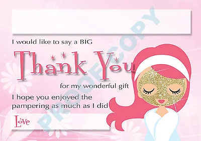 PAMPER PARTY Pack Of 10 THANK YOU CARDS Kids Children Birthday • £3.99