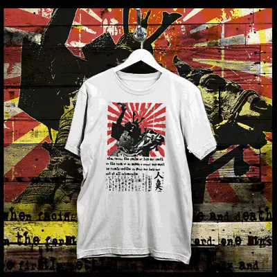 Samurai T-Shirt Bushido Code Japanese Warrior Sword Katana Kanji Ronin Horseback • $19.99