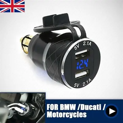 £12.59 • Buy For BMW R1200GS Triumph Tiger 800 XC Hella DIN To Dual USB Motorcycle Charger UK