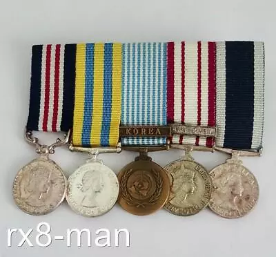 Miniature Military Medal Group Of 5 Medals Mm Qeii Korea Un Korea Ngsm & Rn Lsgc • £35