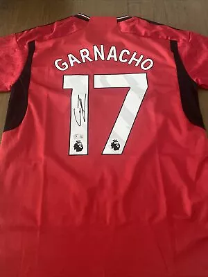 Alejandro Garnacho Signed 2023 Manchester United Red Home Jersey #17 Beckett COA • $195