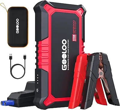 GOOLOO Jump Starter 2000A Portable 12V Jump Pack Auto Lithium Battery Charger AU • $99.99
