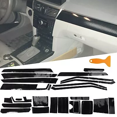 5D Carbon Fiber Pattern Interior DIY Trim-Decals For Mercedes-Benz Class E W212 • $31.39