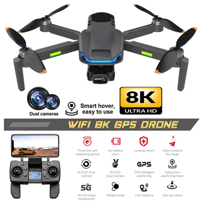 $317.99 • Buy GPS Drone With 8K Dual HD ESC Camera  5G WiFi FPV Follow Me Drones RC Quadcopter