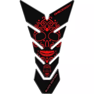 Tank Pad Protector Resin Red Skull For Kawasaki ZXR400 ZXR750 ZZR1400 • £32.99