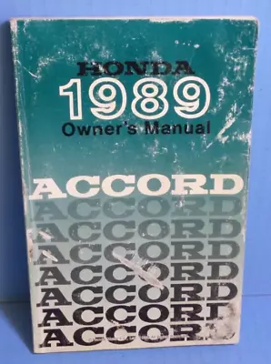 89 1989 Honda Accord Owners Manual • $9.95