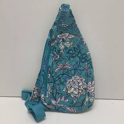 NWT Vera Bradley Essential Compact Sling Backpack In Peacock Garden • $39.99
