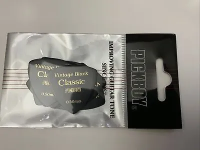Pickboy Guitar Picks Pack Of 10 Rare Vintage Pick Classic Black Triangle 0.50mm • $10.92