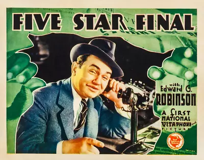 Five Star Final - Edward G. Robinson Marian Marsh 1931 Rare Drama Pre-code DVD • £3.85