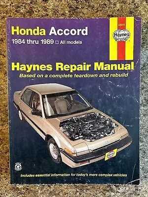 Haynes Repair Manual 42011 Honda Accord 1984-1989 All Models Service Workshop • $11.99