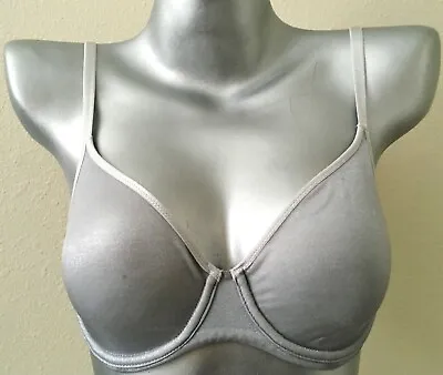 Nwt Victorias Secret Body By Victoria Unlined Bra Grey Oasis Sheer Mesh 32DD • $10.79