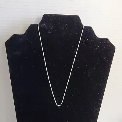 White Gold Box Chain Necklace 17  14k Italy 14kt • $199.98