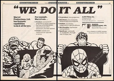 MARVEL Comics PRODUCTIONS__Original 1983 Trade AD / Poster__FANTASTIC FOUR__HULK • $19.99