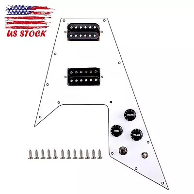 3Ply Loaded Guitar Pickguard Humbucker Pickup Potentiometer For Flying V Style • $37.79