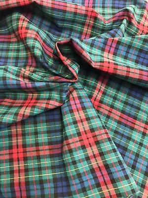 Madras Plaid Cotton By Oak Hill Textiles- By The Yard • $9.50
