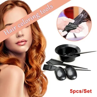 Hair Coloring Dyeing Perming Tools Mixing Bowl Hair Dye Brush And Tint Tool  LM • £5.51