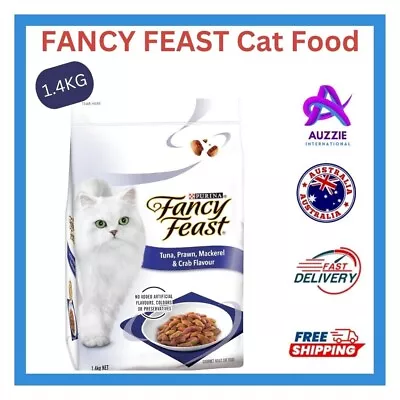 FANCY FEAST Adult Tuna Prawn Mackerel And Crab Flavor Dry Cat Food 1.4kg • $20