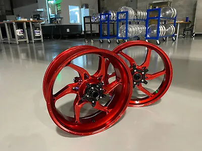 Core Moto Apex 6 Wheels Front & Rear Kawasaki ZX6R /636 2005-2012 Gloss Red • $2949