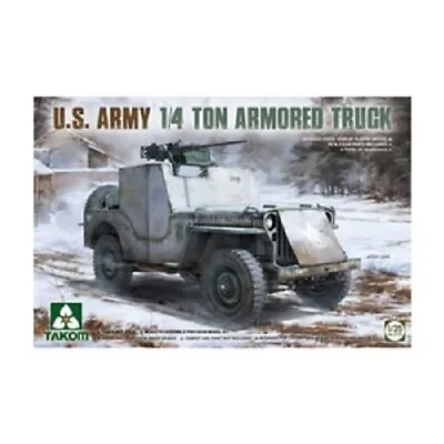 Takom 2131 US Army 1/4 Ton Armored Truck 1/35 Scale Plastic Kit T48 Post • £35.01