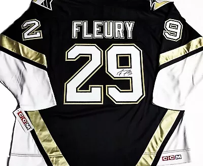 Vintage-nwt-2x Marc-andre Fleury Penguins Facsimile Signature Rookie Ccm Jersey • $349.99