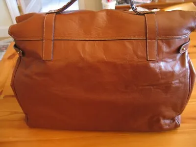 Mulberry Postmans Lock Oak Soft Saddle Leather Travel Bag / Holdall • £1200