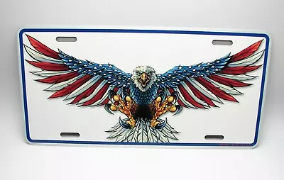 American Flag Bald Eagle Metal Car License Plate Auto Tag. American Eagle Flag • $14.95