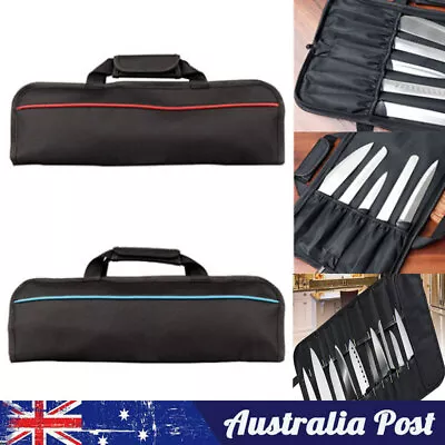 5/16 Slots Chef Knife Bag Roll Carry Case Portable Kitchen Cooking Storage Pouch • $21.18