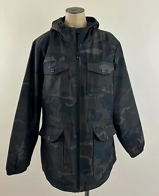 MICHAEL KORS NWOT Women XL Camo Soft Shell Fleece Lined Zip Pocket Hooded Jacket • $44.99