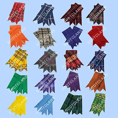£3.20 • Buy SC Highland Kilt Hose Sock Flashes Various Tartans/Scottish Kilts Socks Flashes