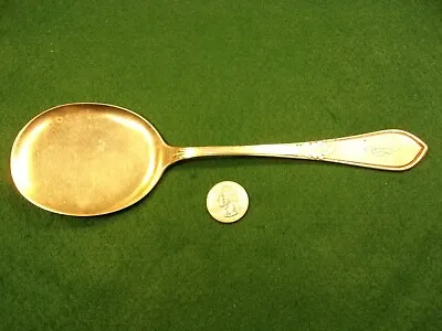 Nice Large Vtg Antique 800  Sterling  Silver Serving Flat Spoon Monogrammed  B  • $127.99