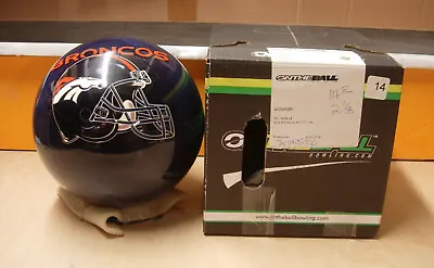 14# 5oz TW 2-1/8 NIB 2013 Style VIZ-A-BALL NFL DENVER BRONCOS  Bowling Ball • $250