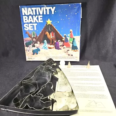 Vintage Fox Run Nativity Scene Cookie Cutter Bake Set 12 Piece W/ Box Instruct • $12.99