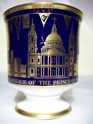 COALPORT Goblet-Marriage Of The Prince Of Wales & Lady Diana Spencer.Ltd Edition • £14