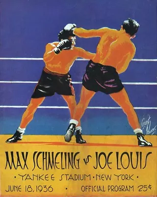 Max Schmeling Vs Joe Louis Classic 8x10 Boxing Poster Photo  • $4.99