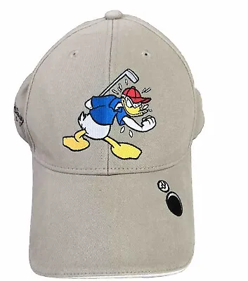 Donald Duck Walt Disney World Golf Resort  Go Home Ball!  Hat Cap Vintage Brown • $19