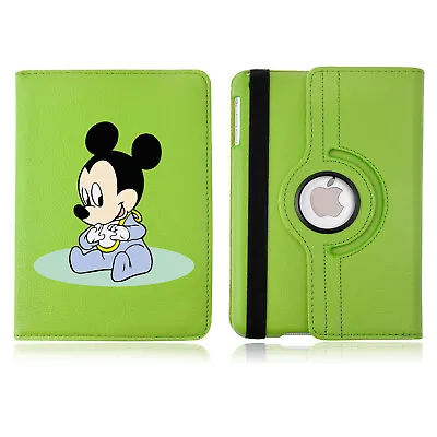 Baby Mickey Mouse Personalised 360 Rotating Case Cover For Apple IPad Tablets • £23.70