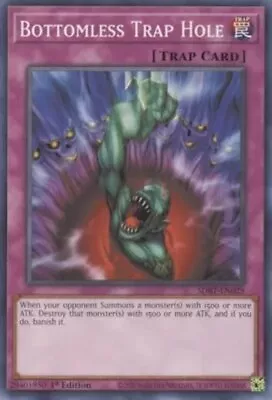 Yugioh! Bottomless Trap Hole - SDBT-EN029 - Common - 1st Edition Near Mint Engl • $0.99