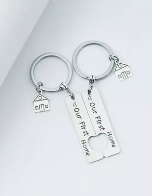 Our First Home Matching Couple Keyrings • £4.80