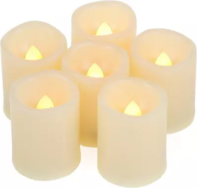 Battery Operated Flameless Votive Candles With Timer Flickering Fake Electric LE • $13.32