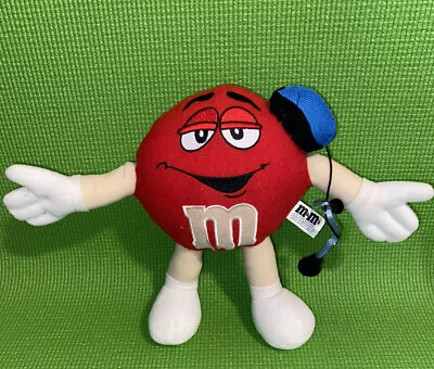 Mars M&Ms Red Plush Gamer Candy Guy Wearing Headset 10” MMs • $18.99