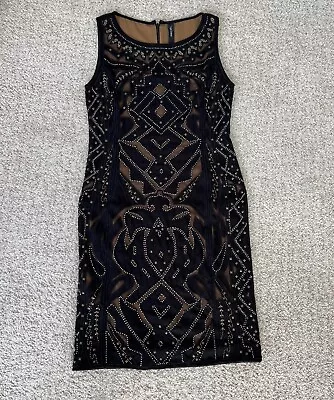 *BNWT* Marc Cain Black Beaded Dress Sz N2 / UK 10 Smart Straight / B6 • $55.94