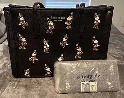 Kate Spade Glitter Minnie Mouse Tote Bag And Wallet Set • $395