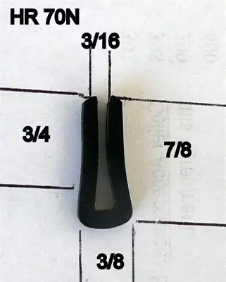 3/16  X 3/4  Rubber Edge Trim HR70N SOLD BY THE FOOT In Black U Channel EPDM • $3.25