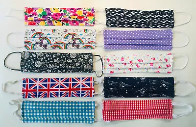 £6.50 • Buy GORGEOUS UK HANDMADE Cotton Face Mask Cloth Face Cover Reusable Ladies Men Adult