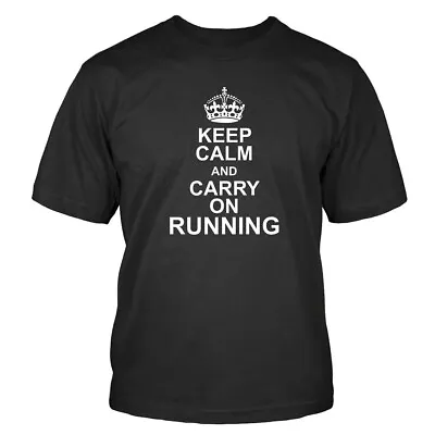 Keep Calm And Carry On Running T-Shirt Keep Calm Shirtblaster • £24.89